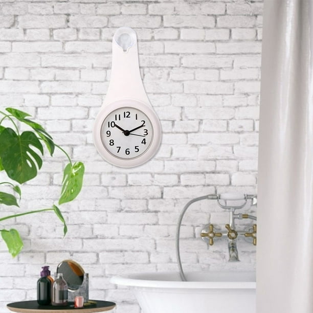 Reloj de baño impermeable reloj de ducha con ventosa reloj de pared para  baño de cocina (azul)
