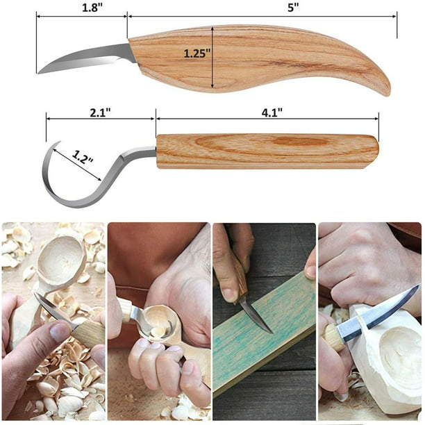 Juego de cinceles para cortar madera, herramientas de tallado en