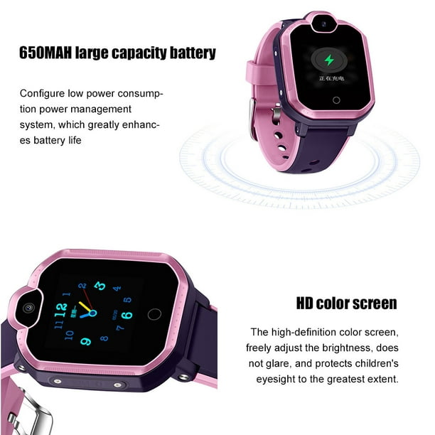 Rosa) Reloj inteligente para niños Teléfono Pantalla táctil Teléfono  inteligente Reloj GPS Posición 850mAh 7429537315174