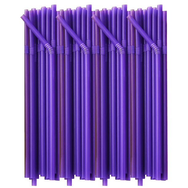 Prextex 200 popotes de paraguas – Pajitas flexibles, flexibles/flexibles,  pajitas de plástico largas de colores, pajitas de plástico desechables