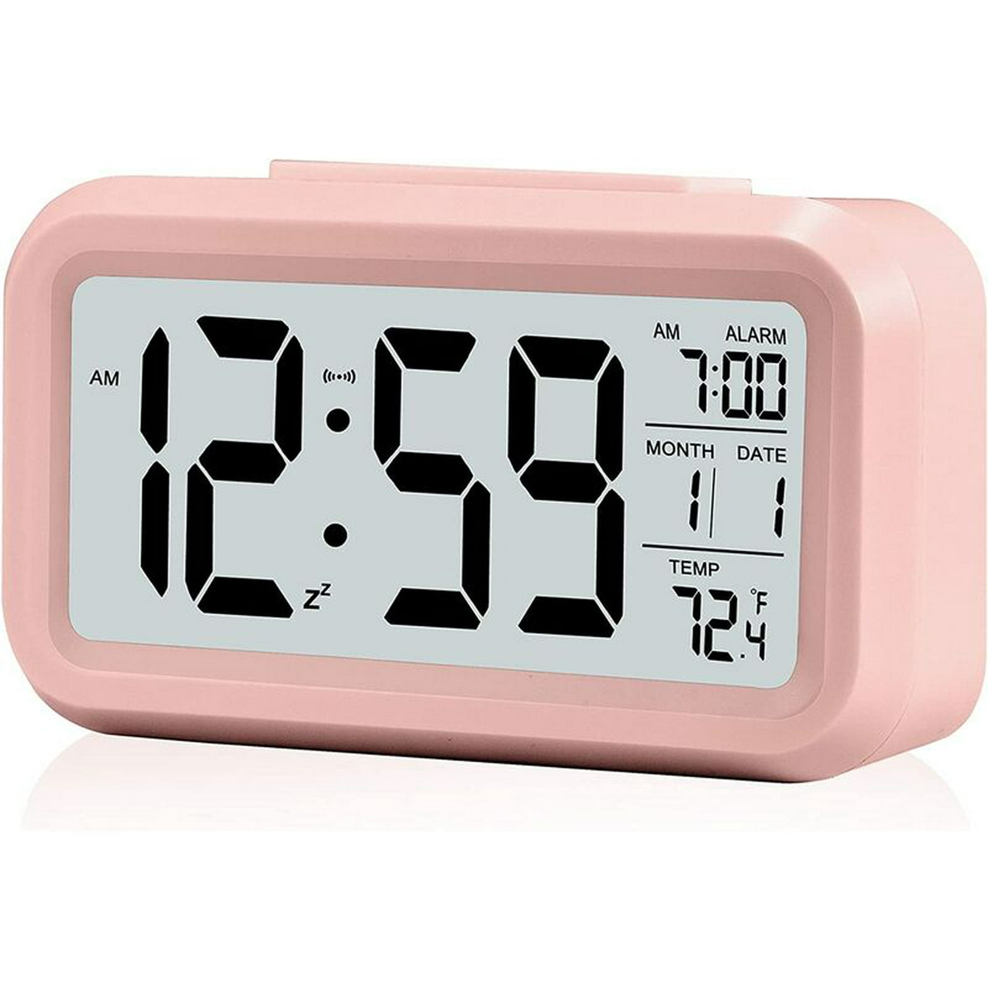 Reloj despertador digital, pantalla de temperatura multifuncional,  cuadrado, cambio de color, repetición eléctrica para mesa de oficina,  dormitorio