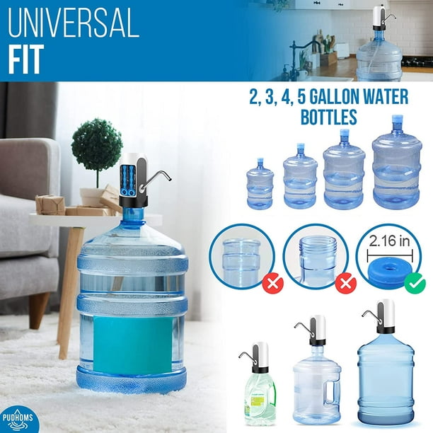 Dispensador de agua para botella de 5 galones, bomba eléctrica portátil  para dispensar agua potable, carga USB universal, bomba para botella de  agua
