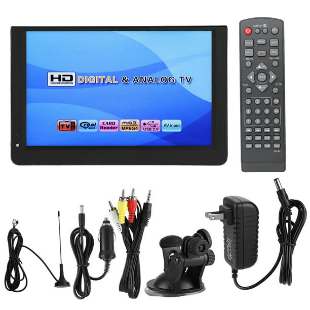 TV Portátil Digital de 10 Pulgadas ATSC 1080P HD HDMI, Reproductor de Vídeo  para Casa y Coche, Enchufe EE UU 110220V ANGGREK