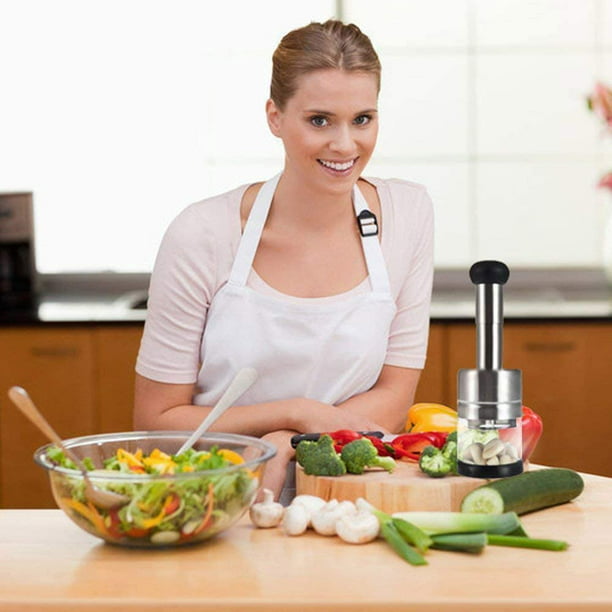 Práctico cortador de verduras eléctrico, picador múltiple, cortador de  cebolla, machacador de ajo para la cocina