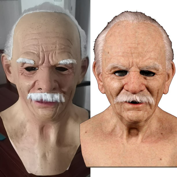 Máscara Realista De Viejo Old Man Deluxe Halloween