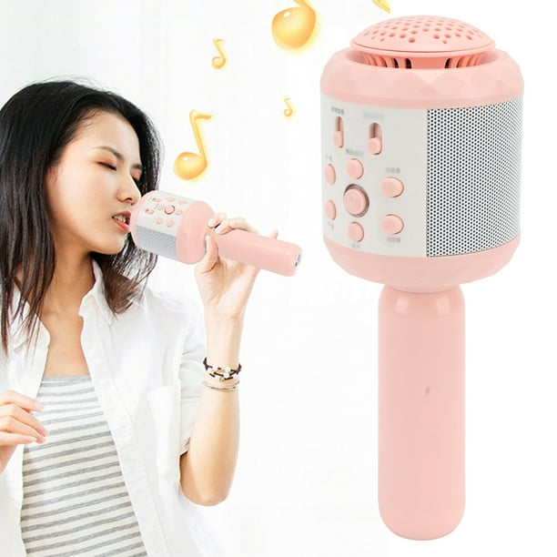  KONNAO Micrófono de karaoke para niños, 5 en 1, altavoz  inalámbrico de mano Kareoke para cantar, máquina de karaoke para adultos  con 2 paquetes independientes, calcomanías de bricolaje, regalos para 