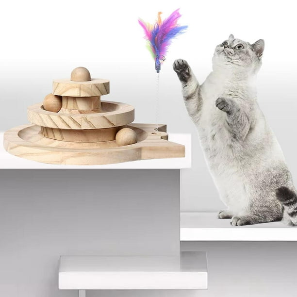 Track Cat Toys Toys para mascotas para Kitty Cat Regalos para 2 capas S Yuyangstore Juguetes de rodillos para gatos | Bodega Aurrera en línea