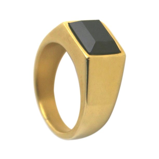 hombres de acero inoxidable anillo joyería alta calidad estilo simple