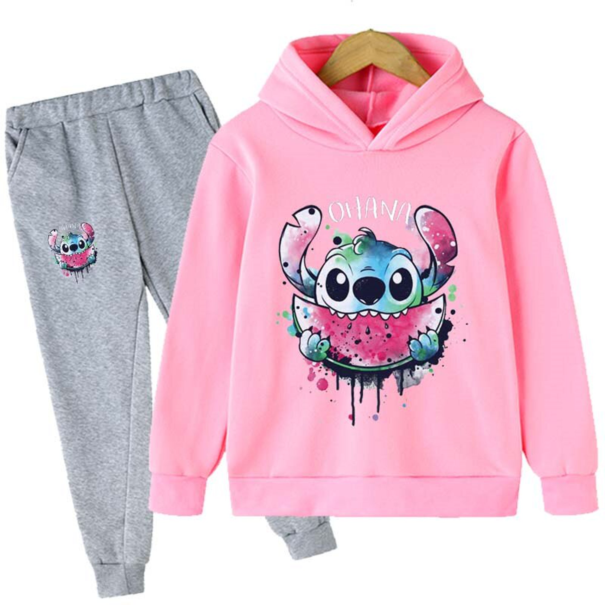 Disney Lilo & Stitch Ohana - Conjunto de pijama a rayas para mujer