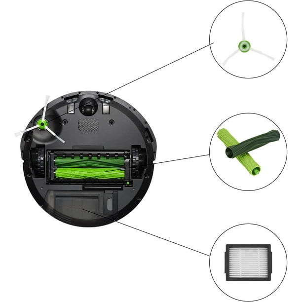 Jajadeal Repuestos para iRobot Roomba i7 i7+ / i7 Plus E5 E6 E7