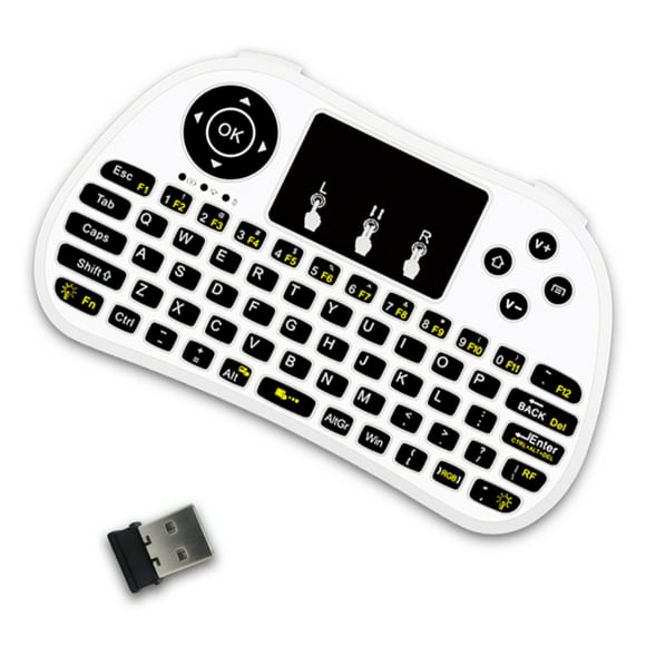 p9 24g rf teclado inalámbrico flash blacklit teclado con panel táctil yeacher