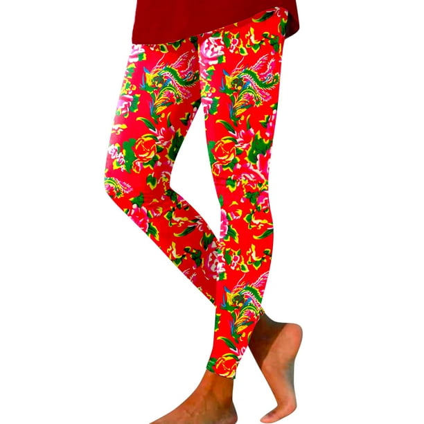 Gibobby pantalones de vestir mujer Leggings deportivos estampados navideños  de moda informal para mu Gibobby