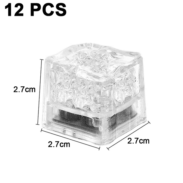 Set de 12 Cubos de Hielo Led Luminosos