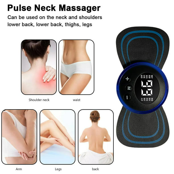 Mini espalda cuello hombro masajeador eléctrico cuello masaje parche para  aliviar la fatiga