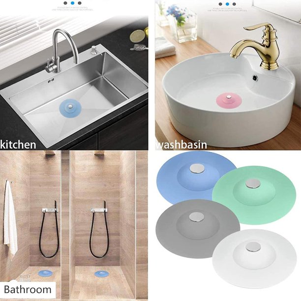 Paquete de 2 tapones para bañera, tapón de desagüe para bañera, tapón de  silicona universal para des YONGSHENG