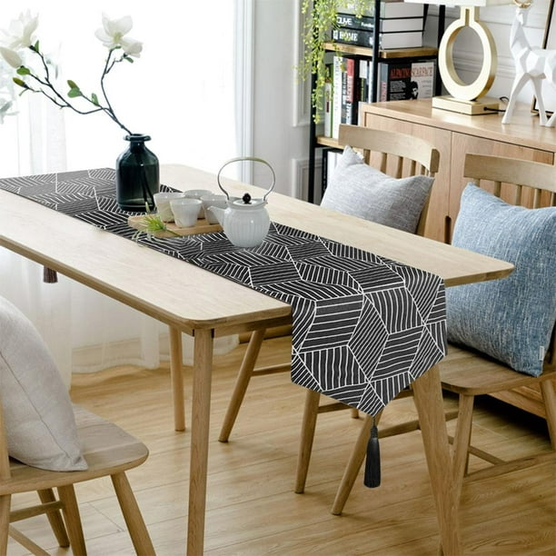 1 pieza Camino de mesa con patrón geométrico mesa moderno