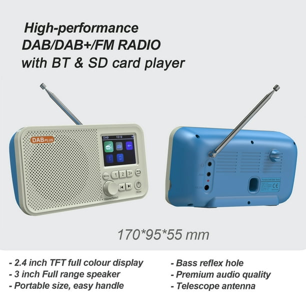 Radio Digital FM – Mini Pocket DAB/DAB+ (Recargable, audífonos