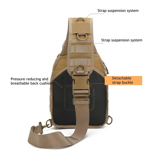 OUTLEYNY Bolsa táctica para hombre, mochila pequeña para hombre, bolsa de  hombro militar Rover, bolsa de campo Molle Assault Range Bag Camping
