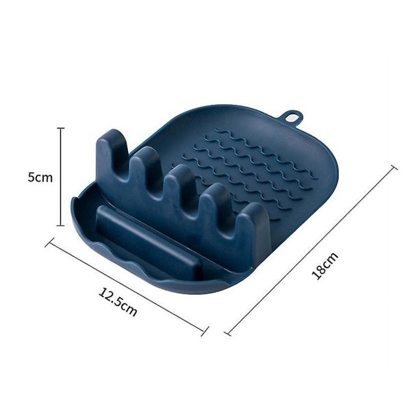 Paquete de 5 soportes para cucharas de cocina de silicona, soporte