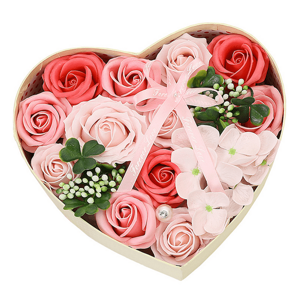 Ounissouiy Caja de regalo DIY con forma de corazón, caja de regalo de flores,  organizador de decoración de papel, caja de regalo de flores para Kits de  decoración para fiestas Rosado