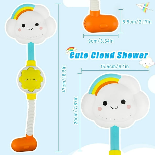 Juguetes de baño para bebés y niños, tubería de ducha de arcoíris