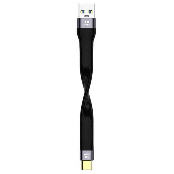 Cable USB macho a tipo C macho Cable de datos de cable de carga rápida  flexible corto