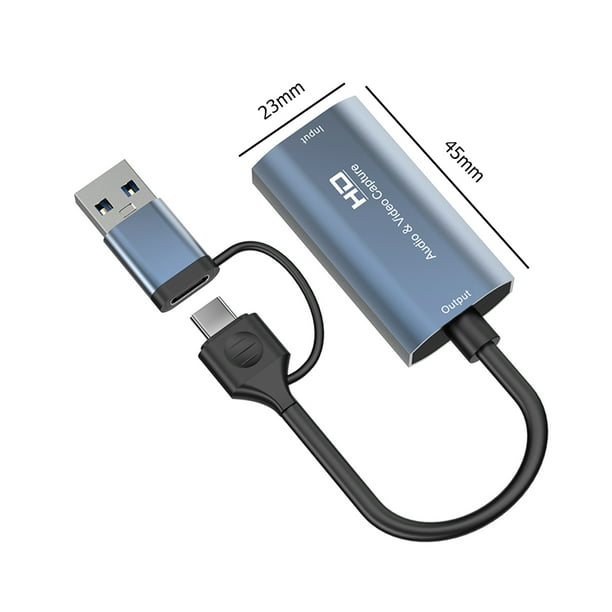  Tarjeta de captura de video, HDMI a USB/Micro USB/Tipo