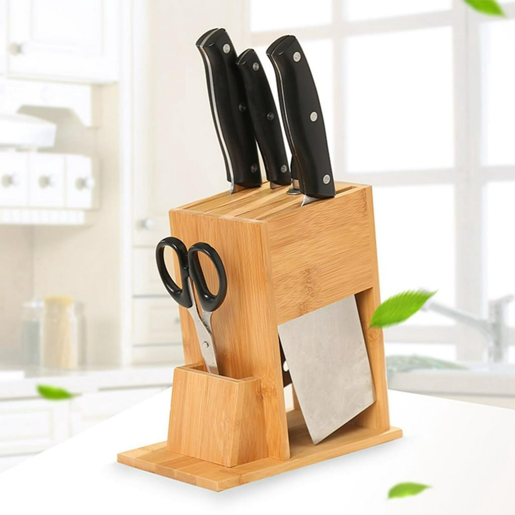 Coninx Raf bloque de cuchillos de madera de caucho - portacuchillos - bloque  de cuchillos sin cuchillo - adecuado para 13 cuchillos diferentes -  portacuchillos para una cocina organizada y ordenada 