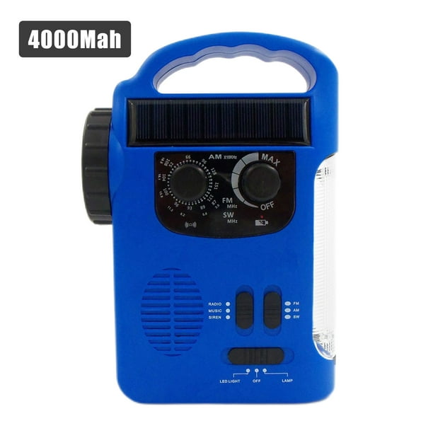 Mini AM FM radio portátil de Viento Solar Radio Radio recargables