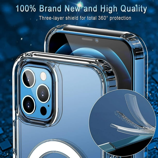 Threehundred Funda magnética transparente para iPhone 13 Pro Max