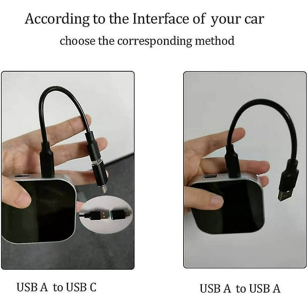 Adaptador Carplay inalámbrico con cable para Iphone, Dongle Carplay  inalámbrico