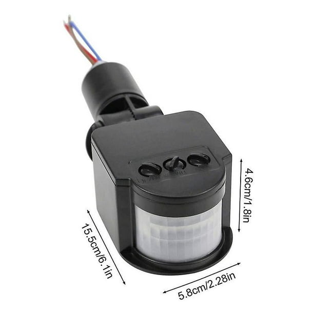 Interruptor de luz con Sensor de movimiento para exteriores, interruptor  automático infrarrojo PIR para luz LED
