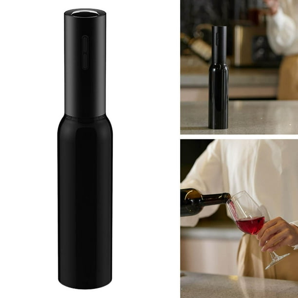 Abrebotellas eléctrico Sacacorchos de vino recargable por USB Sacacorchos  reutilizable Negro perfecl Abridor de vino eléctrico