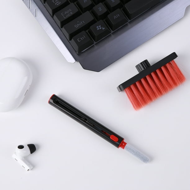 Limpiador de teclado de cepillo suave 5 en 1, kit de limpieza de teclado y  audífonos, cepillo de teclado multifunción y herramientas de auriculares