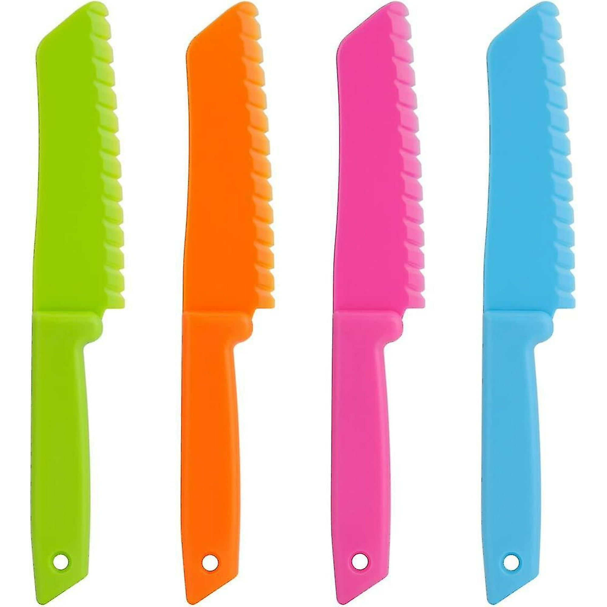 ONUPGO Cuchillos para niños Juego de cuchillos de cocina de nailon de 6  piezas: Juego de cuchillos de plástico para niños Cuchillos de cocina