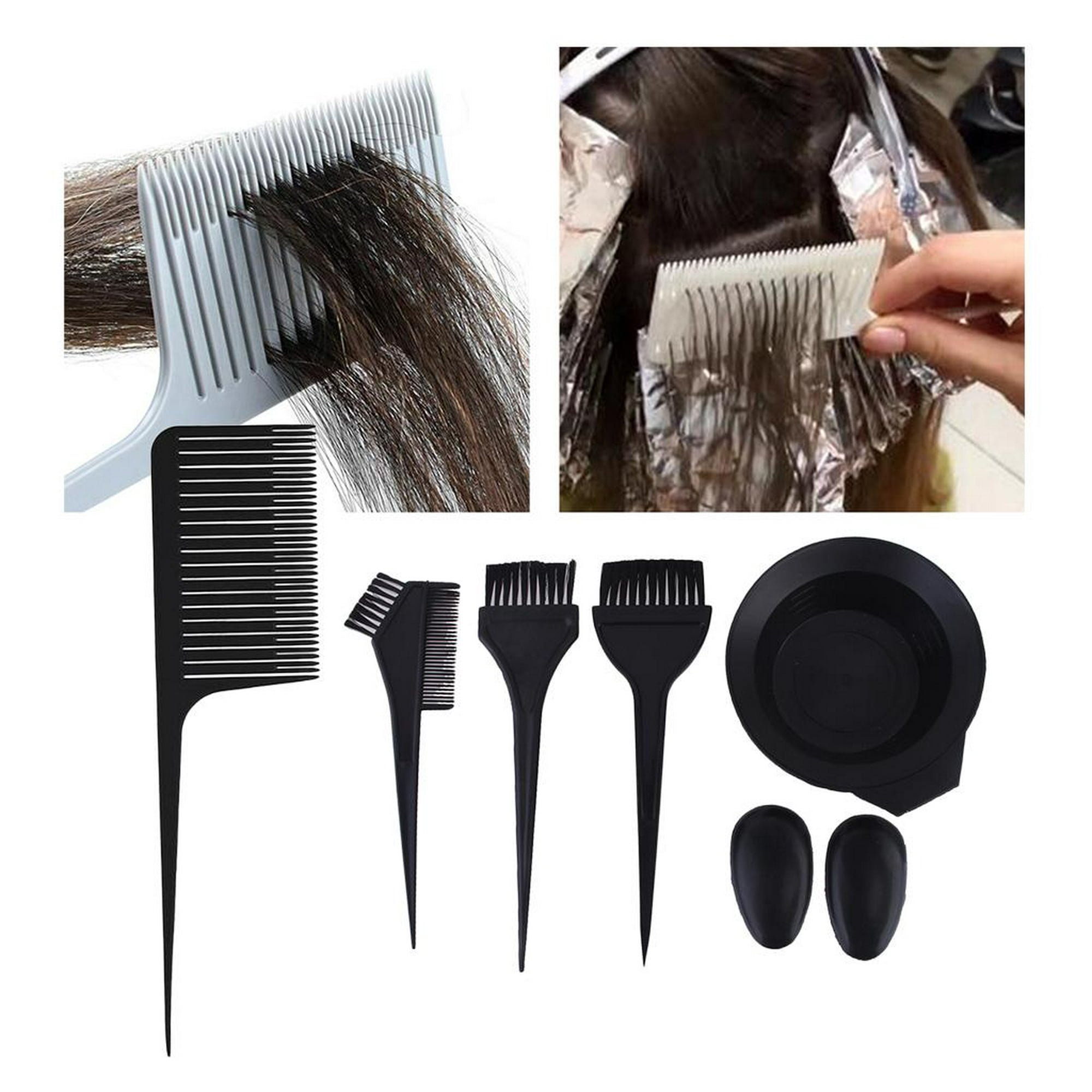 Cepillo de pelo y cuenco, 3pcs cepillo para colorear el cabello y conjunto,  salón de coloración de pelo cepillo de teñido peine tazón seccionamiento