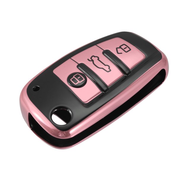 Carcasa llave Audi rosa, tres botones