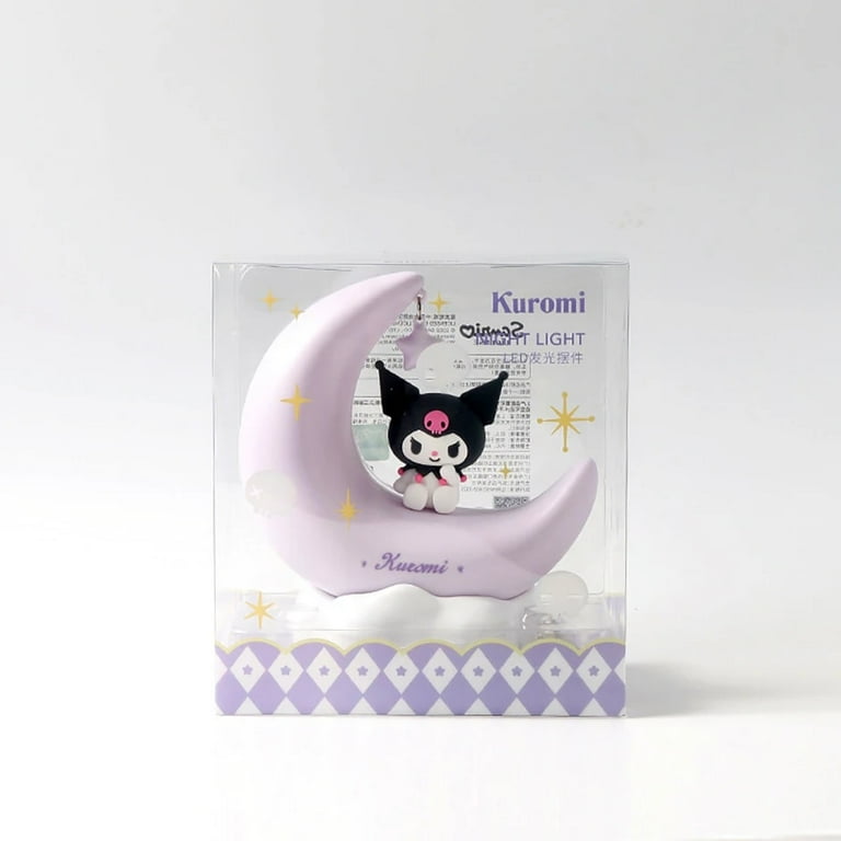 Sanrio Luna luz LED Anime Kuromi Cinnamonroll Kawaii accesorios ornamento belleza luces nocturnas para dormitorio lámpara de noche Decoración