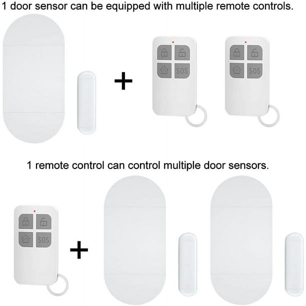 2 uds alarma de puerta y ventana sensor magnético inalámbrico con