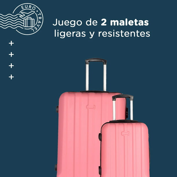 Maleta de Viajes, Juego de 2 piezas para equipaje, Rosado Nuevo
