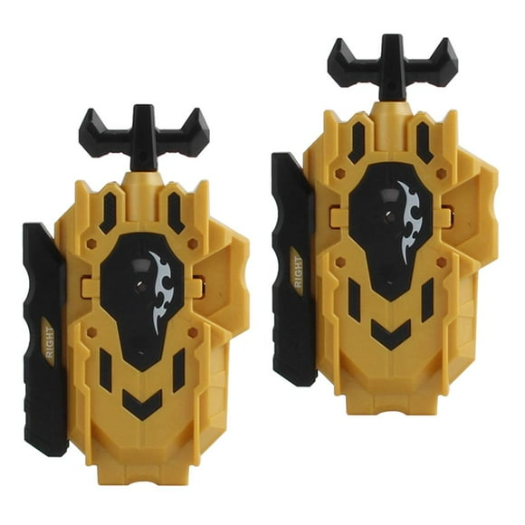 2 pieces metal fusion double steering string launcher for top replacement yellow macarena spinning top launcher