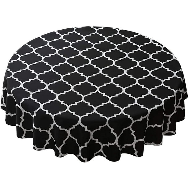 Mantel de tela de poliéster marroquí, resistente al agua, sin arrugas,  rectangular, para mesa de comedor, protector lavable Adepaton HMHZ988-1