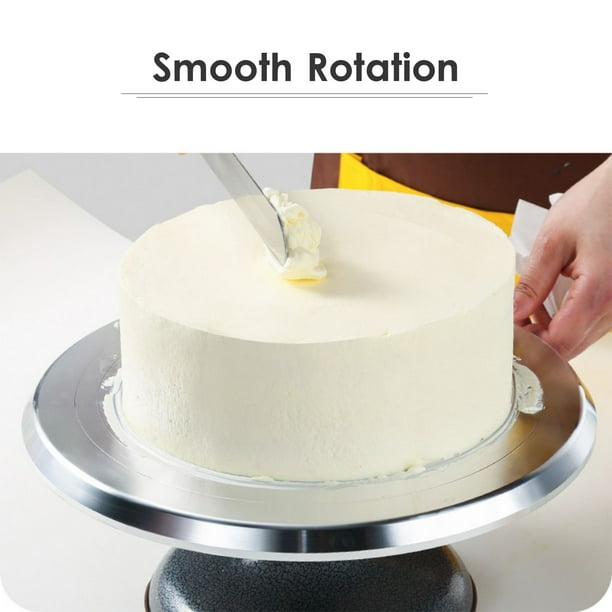 WObell Soporte giratorio para pasteles de aleación de aluminio de 12  pulgadas, plato giratorio para tartas, suministros de decoración de cupcakes