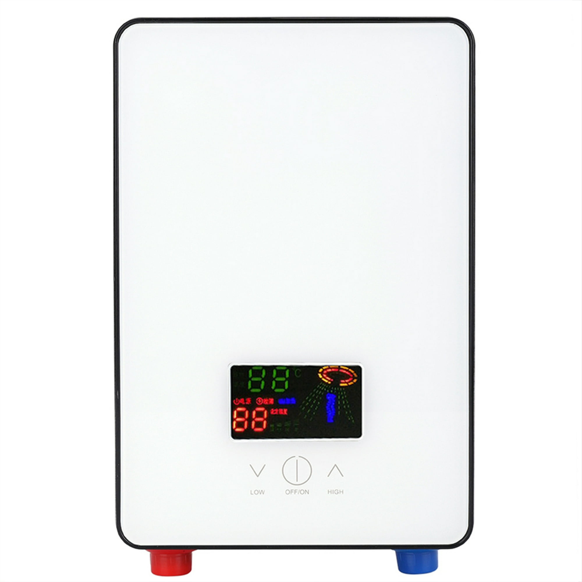 Calentador de agua eléctrico de 6500 W, IPX4, a prueba de agua, portátil,  digital, 3s, calentador de agua caliente instantáneo de 86.0-131.0 °F para