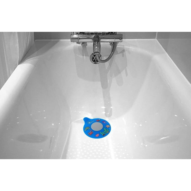JM Tapón de drenaje para bañera, tapón de silicona para bañera, cubierta de  drenaje universal para bañera, regalo para bebés y niños (tortuga azul) JM