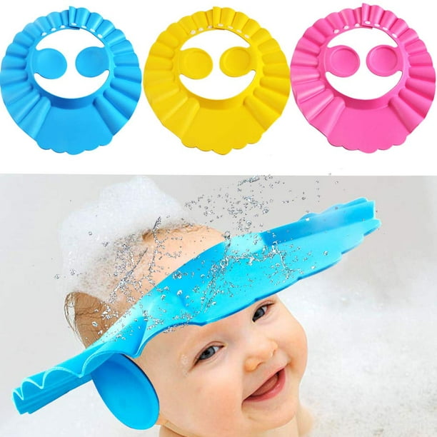 1 visera de baño suave para bebé, protección segura para el baño,  protección de baño, gorro de ducha, sombrero de lavado de cabello,  protección de