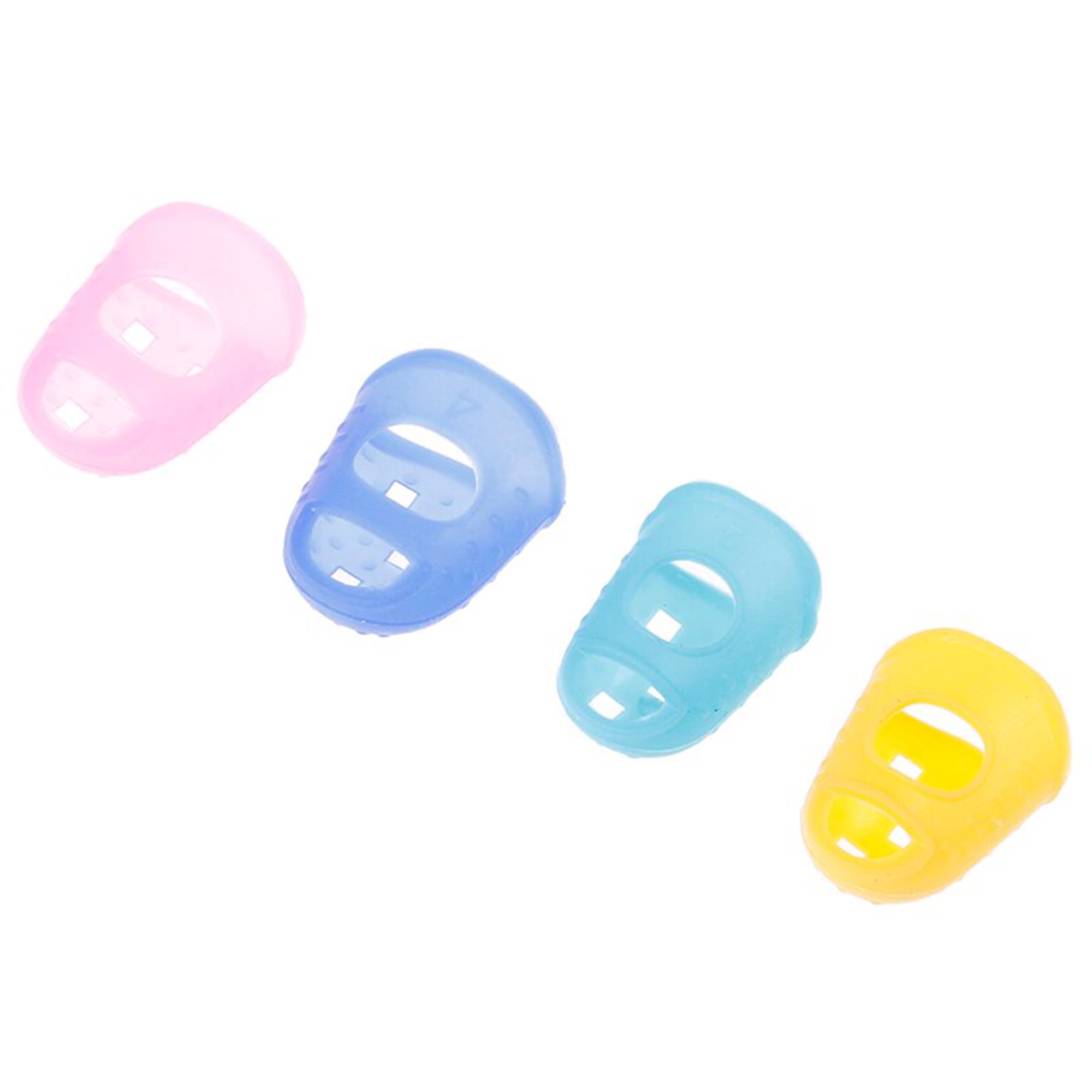 4Pcs/Set Fingertip Protectors For Ukulele Guitar S M L Transparent