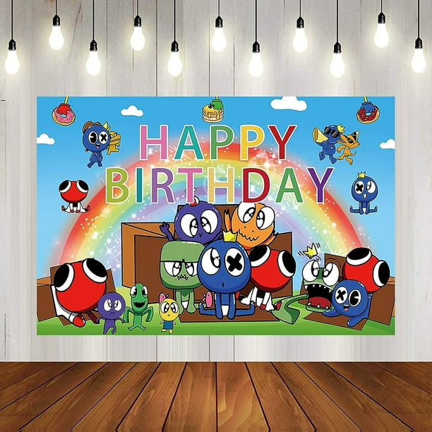 Diseño de cumpleaños rainbow friends