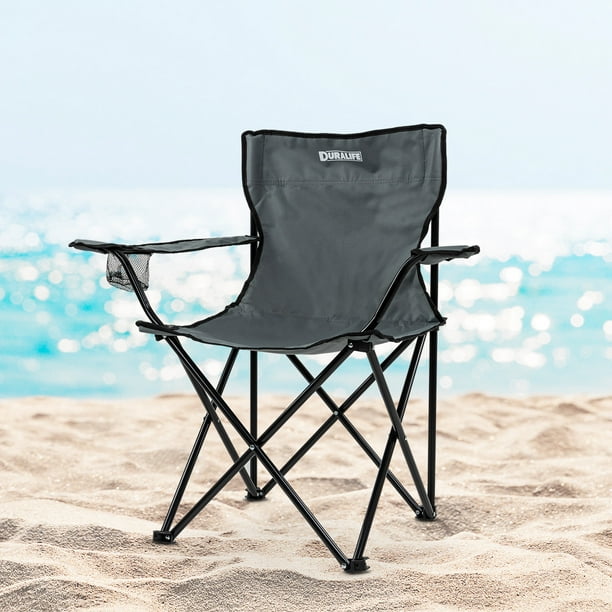Silla plegable de campamento para adultos, sillas plegables portátiles para  exteriores, sillas de camping resistentes con reposabrazos cómodo