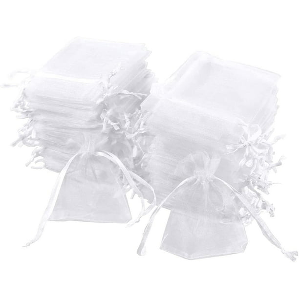  Ximkee Bolsas de organza para fiesta de boda, paquete de 100 (6  x 9 pulgadas, blanco) : Hogar y Cocina
